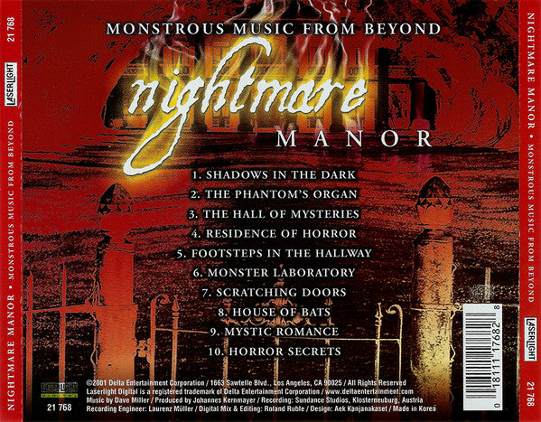 Dave Miller (5) : Nightmare Manor: Monstrous Music From Beyond (CD, Album)