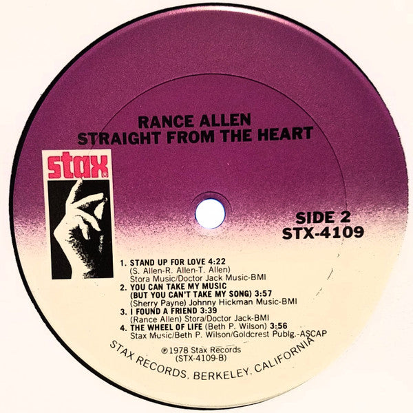 Rance Allen : Straight From The Heart (LP, Album, Ter)