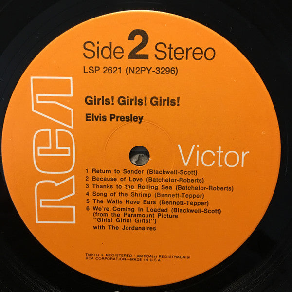 Elvis Presley : Girls! Girls! Girls! (LP, Album, RE)