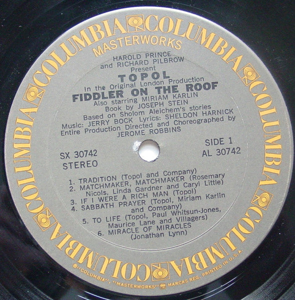 Topol : Fiddler On The Roof (LP, Album)
