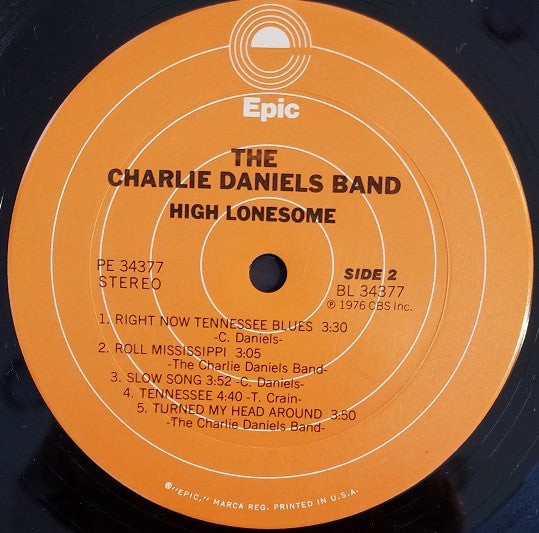 The Charlie Daniels Band : High Lonesome (LP, Album, Ter)