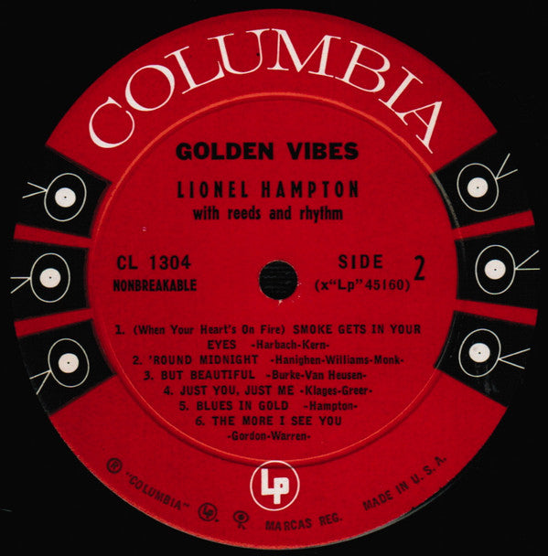 Lionel Hampton : Golden Vibes (LP, Album, Mono)