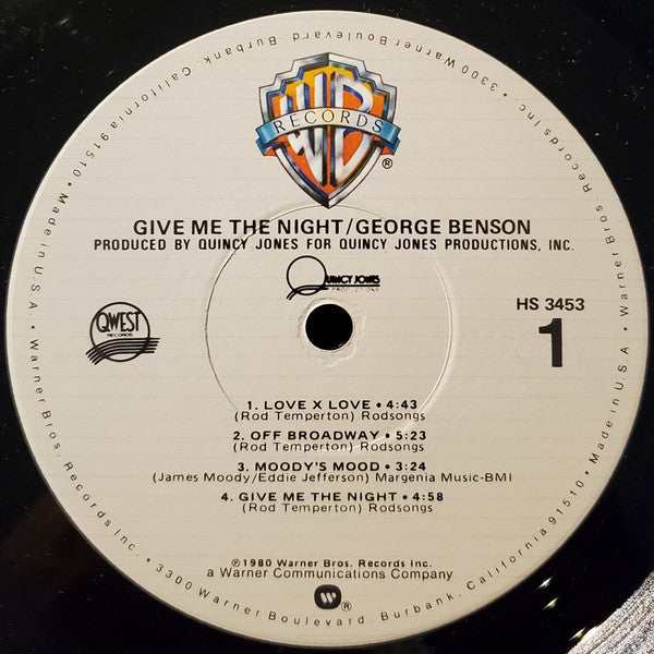 George Benson : Give Me The Night (LP, Album, Jac)