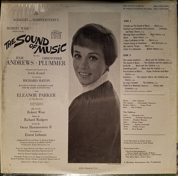 Rodgers And Hammerstein* / Julie Andrews, Christopher Plummer, Irwin Kostal : The Sound Of Music (An Original Soundtrack Recording) (LP, Album, M/Print, Hol)