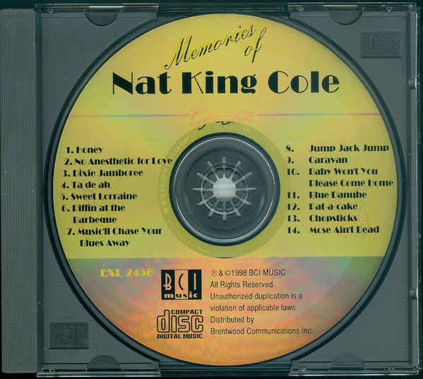 The Original Nat King Cole Trio* : Memories Of Nat King Cole (CD, Album, RM)