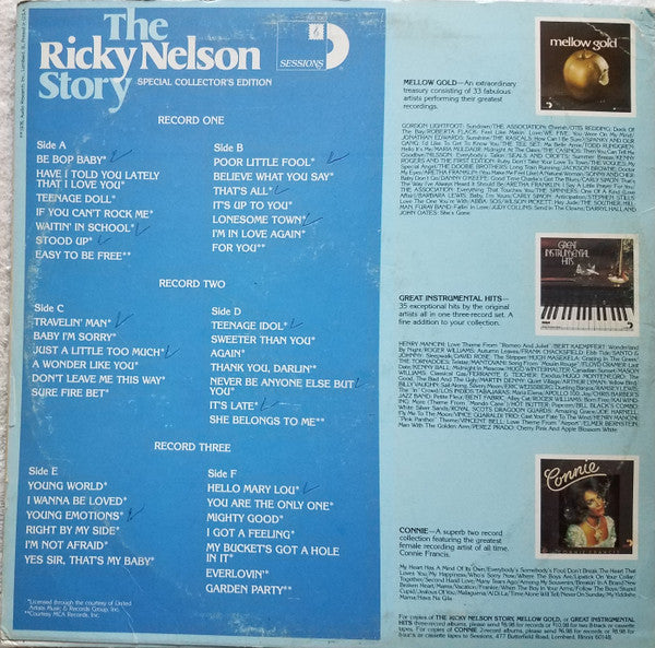 Ricky Nelson (2) : The Ricky Nelson Story (3xLP, Comp, All)
