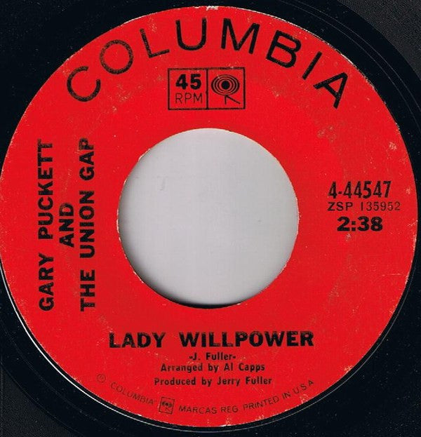 Gary Puckett And The Union Gap* : Lady Willpower / Daylight Stranger (7", Single, Ter)