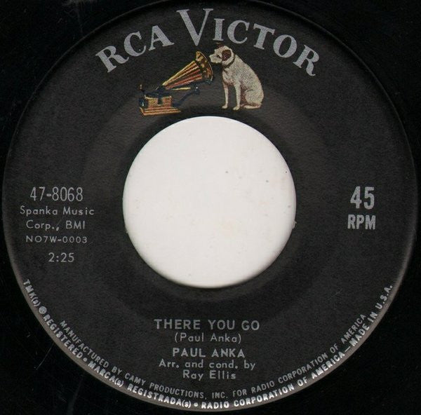 Paul Anka : Every Night / There You Go (7", Single, Ind)