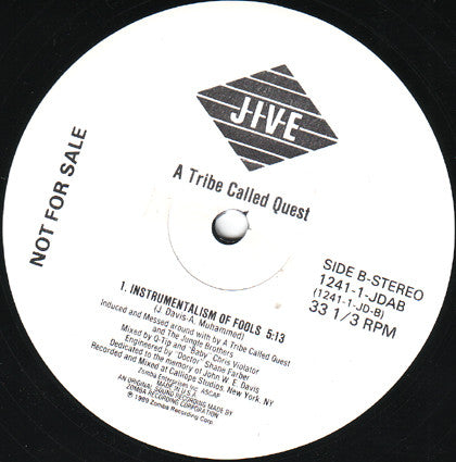 A Tribe Called Quest : Description Of A Fool (12", Promo)