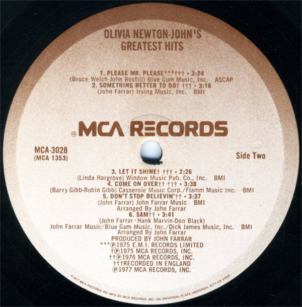 Olivia Newton-John : Olivia Newton-John's Greatest Hits (LP, Comp, Glo)