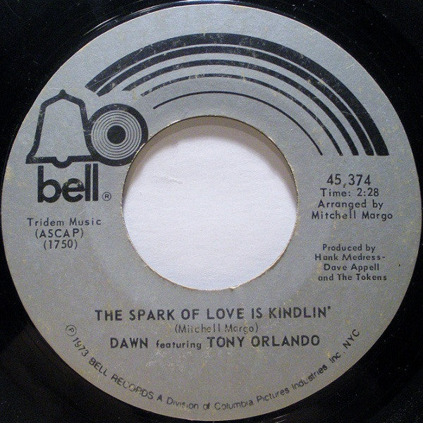 Dawn (5) Featuring Tony Orlando : Say, Has Anybody Seen My Sweet Gypsy Rose / The Spark Of Love Is Kindlin' (7", Single)