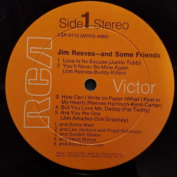 Jim Reeves : And Some Friends (LP, Album, RE, Roc)