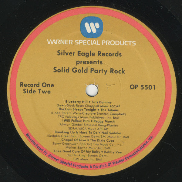 Various : Silver Eagle Records Presents Solid Gold Party Rock (5xLP, Comp, Spe + Box)