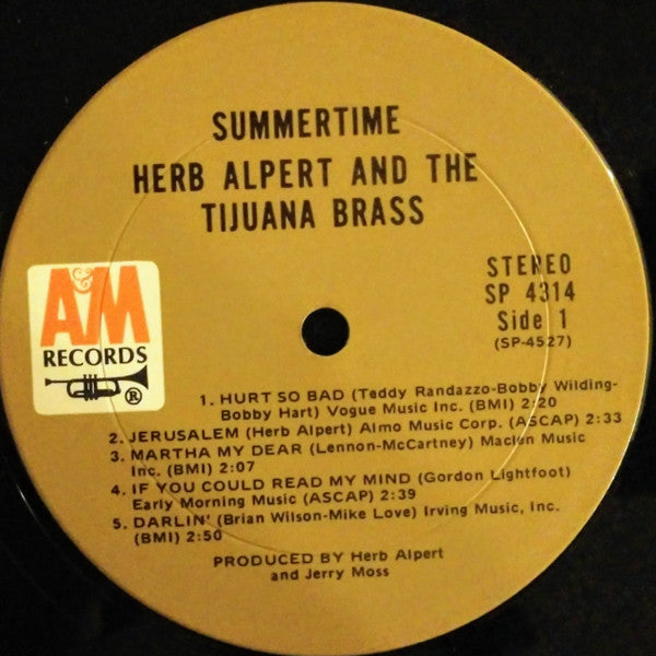 Herb Alpert & The Tijuana Brass : Summertime (LP, Album)