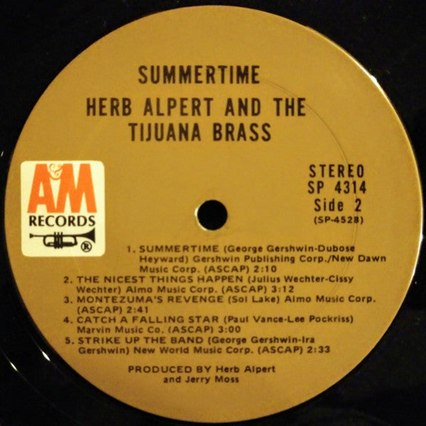 Herb Alpert & The Tijuana Brass : Summertime (LP, Album)