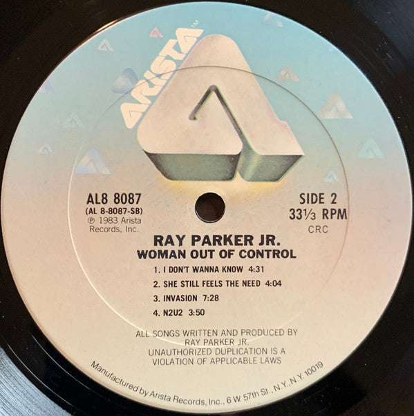 Ray Parker Jr. : Woman Out Of Control (LP, Album, Club)