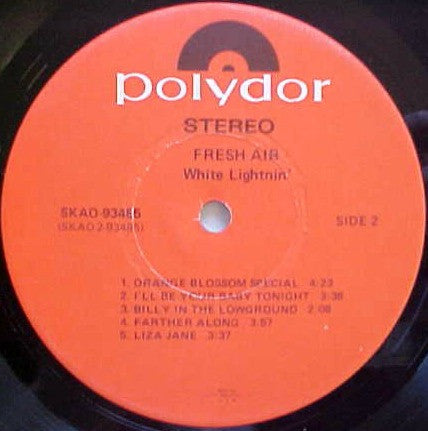 White Lightnin' : Fresh Air (LP, Album, Club, Cap)