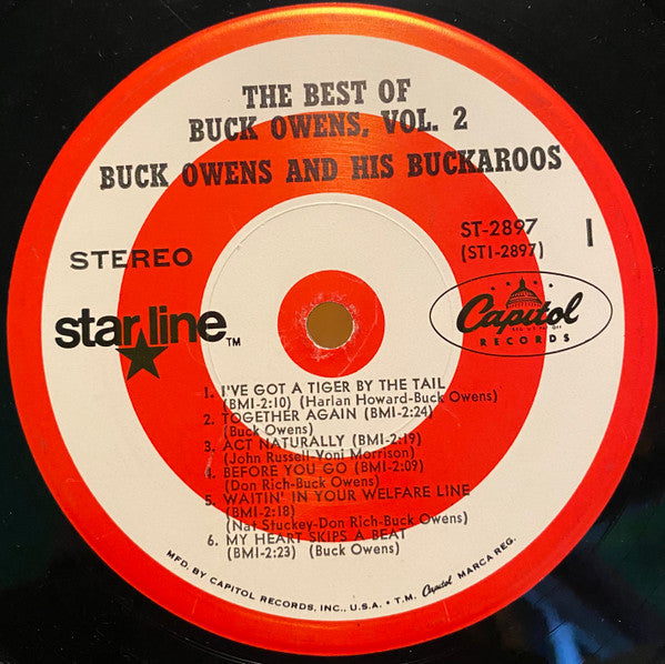 Buck Owens And His Buckaroos : The Best Of Buck Owens, Vol. 2 (LP, Comp, RE, Scr)