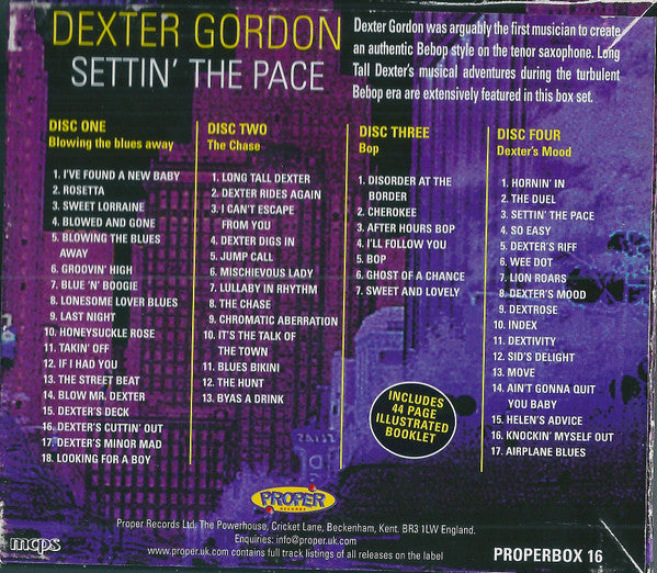 Dexter Gordon : Settin' The Pace (4xCD, RM + Box, Comp)