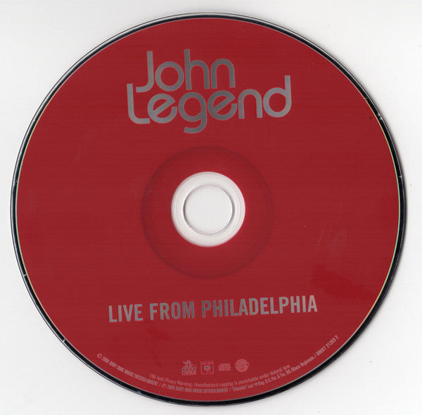 John Legend : Live From Philadelphia (CD, Album + DVD, NTSC + Tar)