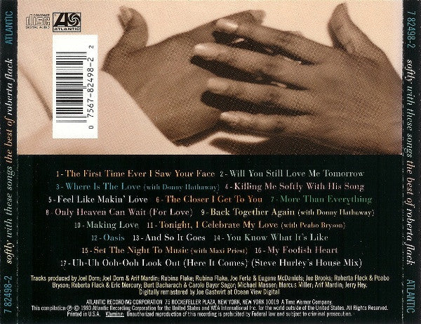 Roberta Flack : Softly With These Songs The Best Of Roberta Flack (CD, Comp, RM, Spe)