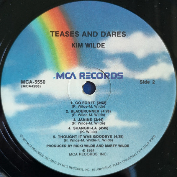 Kim Wilde : Teases & Dares (LP, Album, Pin)