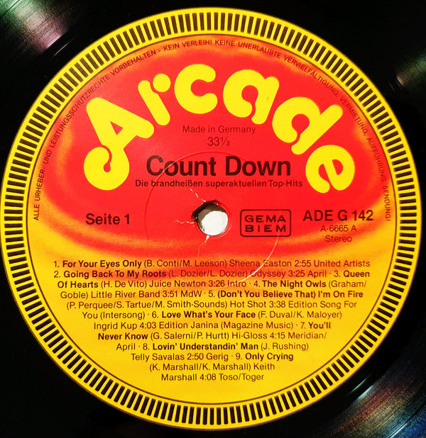 Various : Count Down - Die Brandheißen Superaktuellen Top-Hits (LP, Comp)