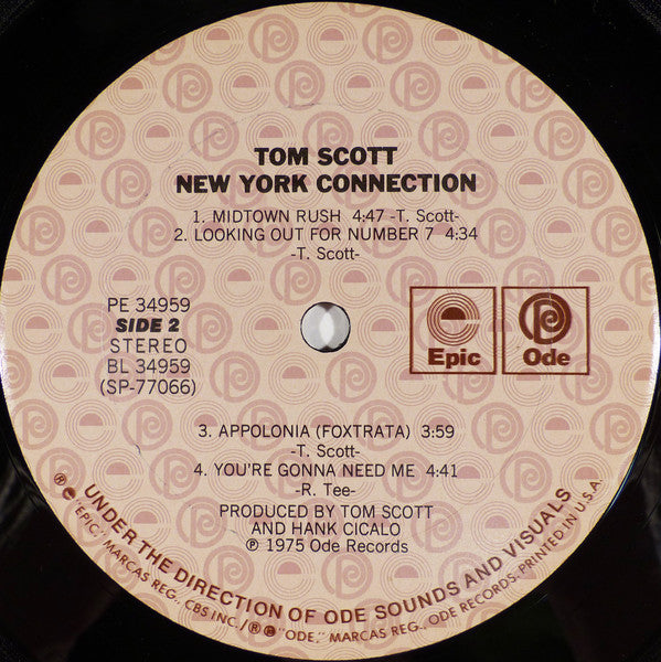 Tom Scott : New York Connection (LP, Album, RE)