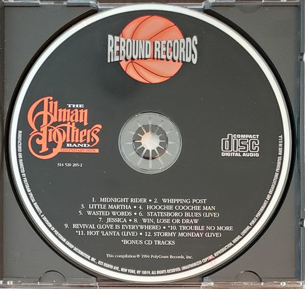 The Allman Brothers Band : Legendary Hits (CD, Comp, PMD)