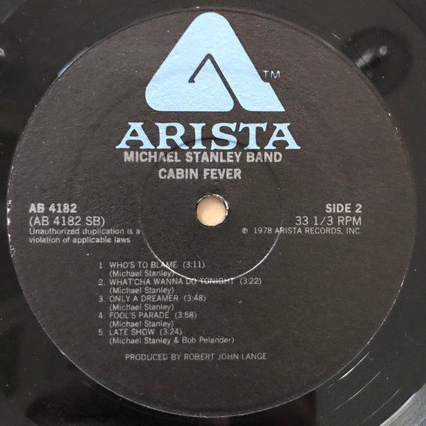 Michael Stanley Band : Cabin Fever (LP, Album, PRC)