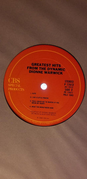 Dionne Warwick : Greatest Hits From The Dynamic Dionne Warwick (2xLP, Comp)