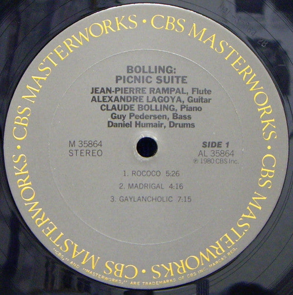 Jean-Pierre Rampal / Alexandre Lagoya / Claude Bolling : Picnic Suite (LP, Album, RP, Ter)
