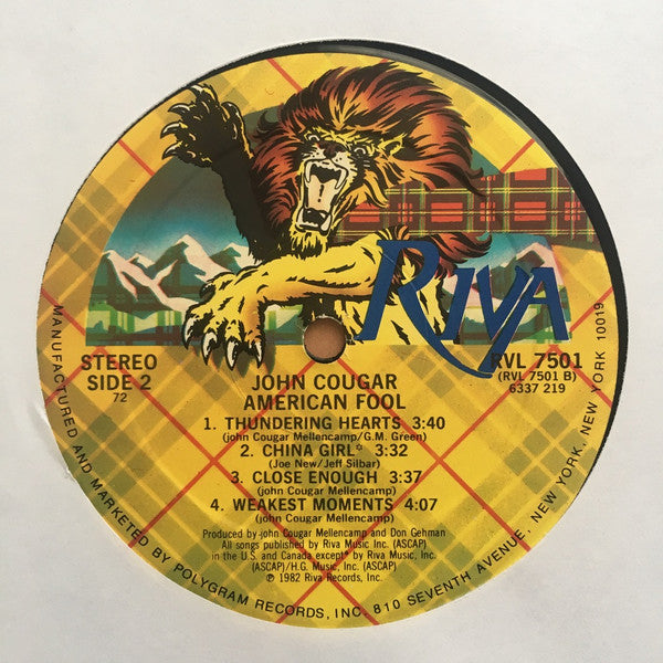 John Cougar* : American Fool (LP, Album, 72 )