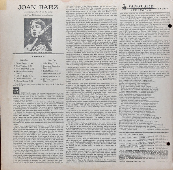 Joan Baez : Joan Baez (LP, Album, Ter)