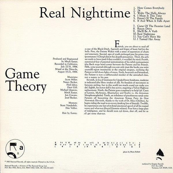 Game Theory : Real Nighttime (LP, Album)