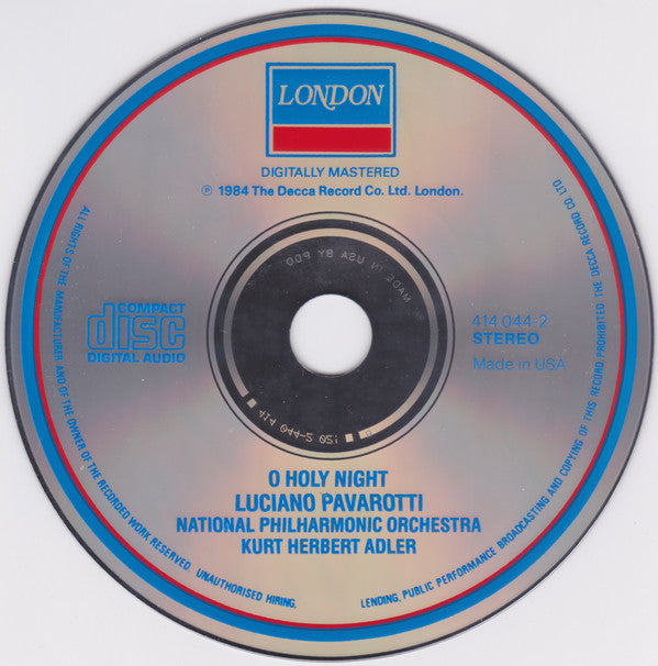Luciano Pavarotti, Kurt Herbert Adler, National Philharmonic* : O Holy Night (CD, Album, RE)