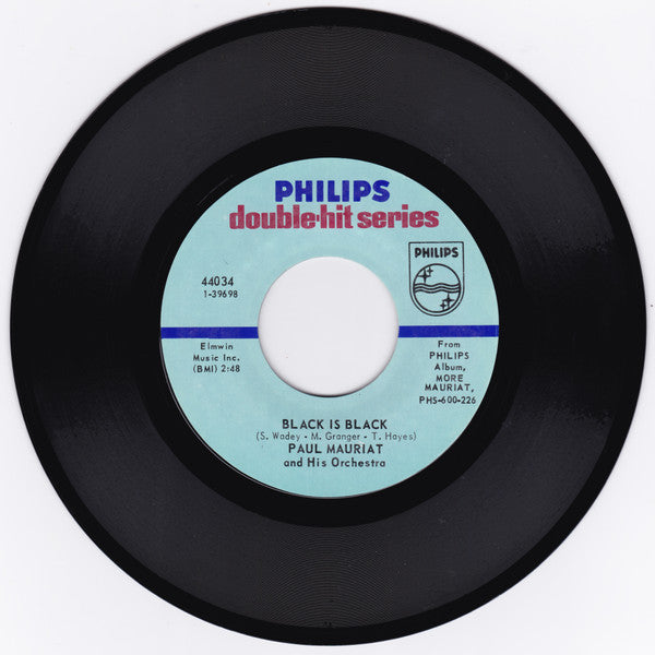 Paul Mauriat And His Orchestra : Love Is Blue (L'Amour Est Bleu) / Black Is Black (7", Single, RE)