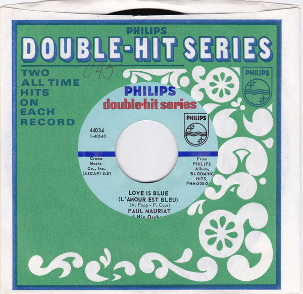 Paul Mauriat And His Orchestra : Love Is Blue (L'Amour Est Bleu) / Black Is Black (7", Single, RE)