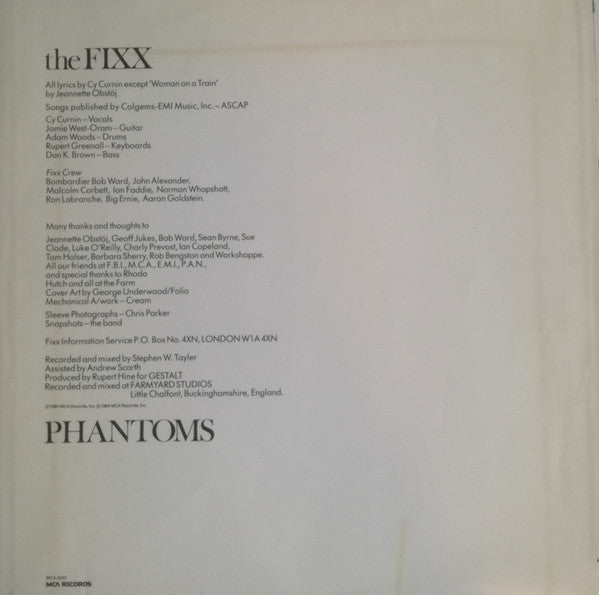 The Fixx : Phantoms (LP, Album, Pin)