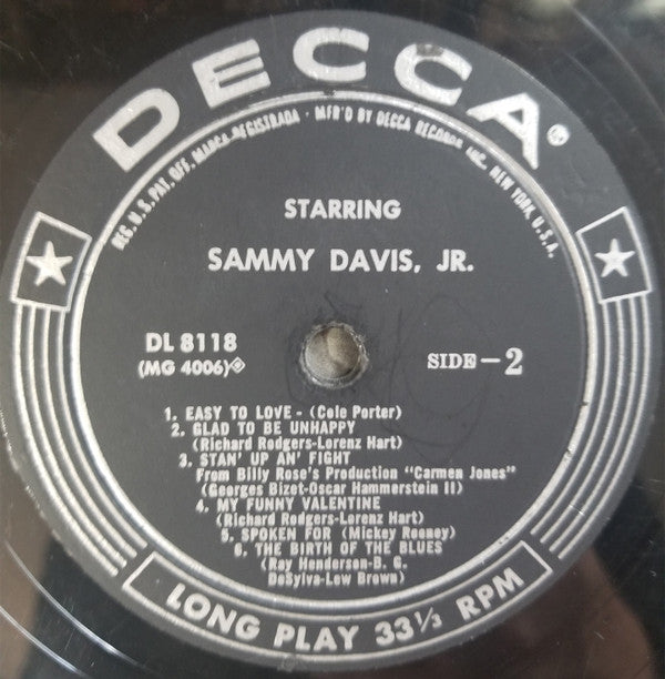 Sammy Davis Jr. : Starring Sammy Davis Jr. (LP, Album)