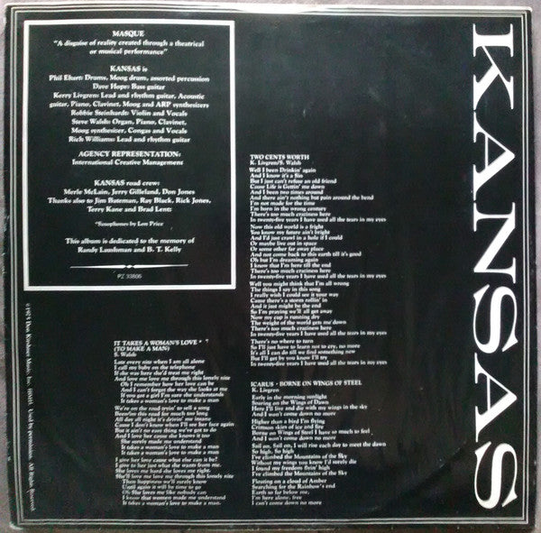 Kansas (2) : Masque (LP, Album, Ter)