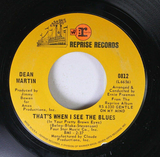 Dean Martin : Gentle On My Mind (7", Single, Ter)