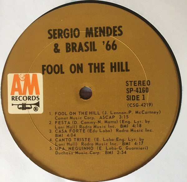 Sergio Mendes & Brasil '66* : Fool On The Hill (LP, Album, Pit)