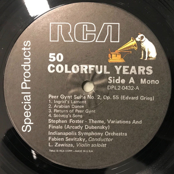 Indianapolis Symphony Orchestra : Fifty Colorful Years (LP, Comp, Mono)