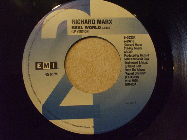 Richard Marx : Too Late To Say Goodbye (7", Single)