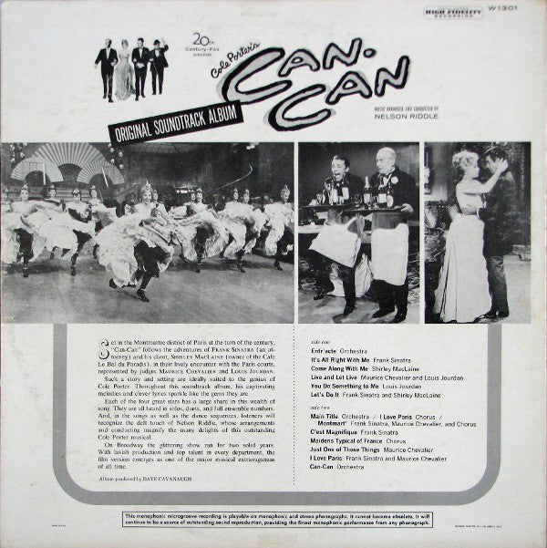 Various : Cole Porter's Can-Can (Original Soundtrack Album) (LP, Album, Mono, Scr)