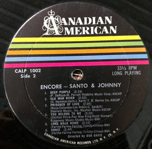 Santo & Johnny : Encore (LP, Mono)