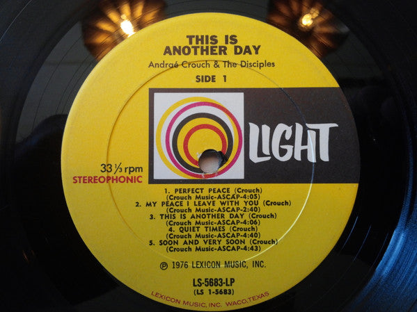 Andraé Crouch And The Disciples* : This Is Another Day (LP, Album, Gat)