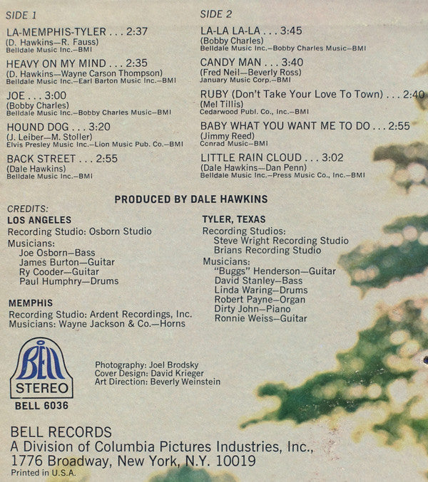 Dale Hawkins : L.A., Memphis & Tyler, Texas (LP, Album, Bes)