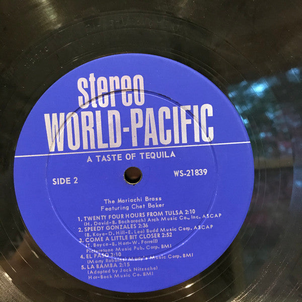 The Mariachi Brass Featuring Chet Baker : A Taste Of Tequila (LP, Album, Ind)